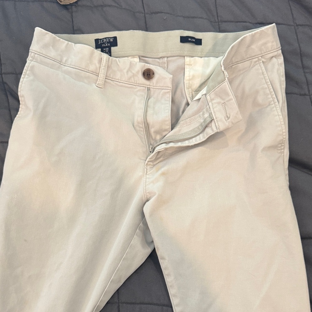 J. Crew Men's Cream Chinos